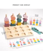 Juguetes De Madera Para Bebés Juego De Hilo De Aprendizaje Sensorial Montessori Educativo Para Niños Entre 3 Y 6 Años - details 17