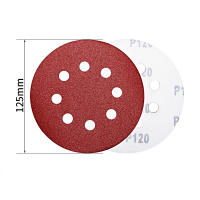 Disco De Pulido De 125mm Con 8 Agujeros Para Madera Y Metal 40/1000/2000 Gritas Herramienta De Polimetrización Abrasiva - details 4