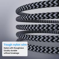 Cable De Carga USB 3 En 1 De 1.2m/4ft Nylon Braided MFi Certified Para iPhone Samsung Huawei Xiaomi Multi Port Multiple - details 4