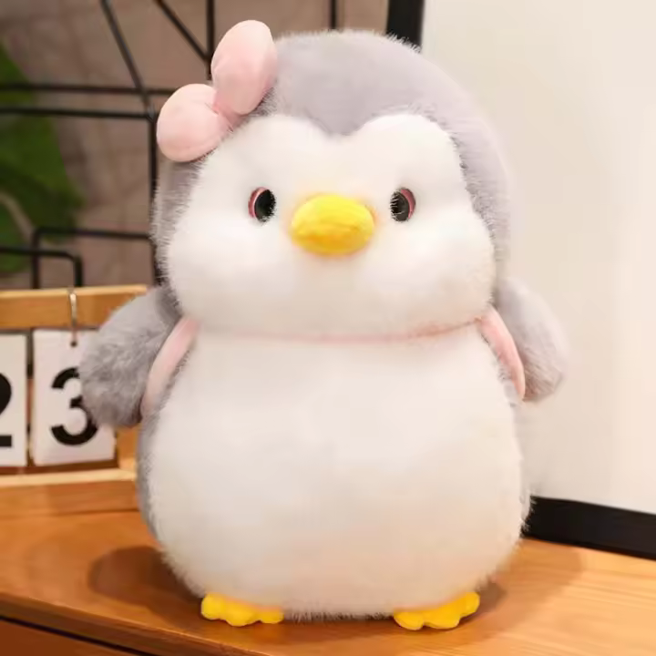 Peluche De Pingüino Suave Y Cálido Juguete De Peluche Para Decoración De Habitación Regalo De Cumpleaños Para Niñas Y Niños - 1