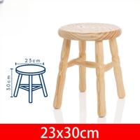 STARLEY-Taburete Redondo Alto de Madera con Reposapies, Diseño Clásico,Ideal para Cocina o Bar,Variedad de medidas - details 4