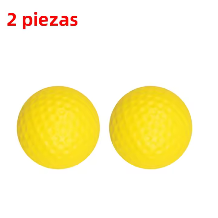 6pcs Balones De Golf PU Amarillos De 4cm Para Adultos Juguete De Alivio Del Estrés Accesorios De Práctica Interior Juguete Creativo Para Regalo - 1