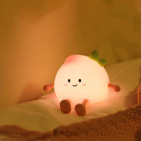 Lámpara Nocturna De Silicona De Pera Lindo Recargable LED 7 Colores Control Por Toque Para Dormitorio Regalo De Navidad - details 6