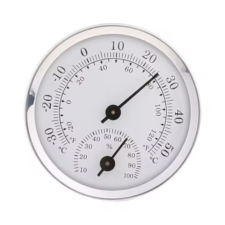 Mini Termómetro-Higrómetro 2 En 1 Para Interior Y Exterior Medidor De Temperatura Y Humedad Analógico Sin Batería Rango -30~50℃ - 1