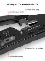 Herramienta De Crimpado RJ45 AMPCOM Para Conectores Pasar a Través RJ11 RJ45 CAT7 Con Cortador De Alambre Y Crimpador De Enlaces Modulares CAT6 CAT5E - details 7