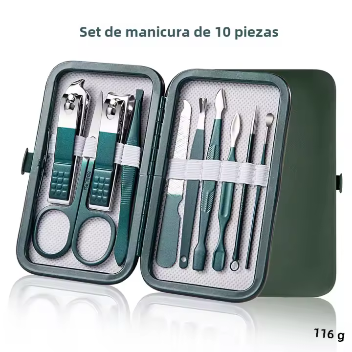 Set De Manicura Profesional Para Hombre Y Mujer Con 7-18 Piezas Afeitadoras De Uñas Herramientas De Cuidado De Uñas De Acero Inoxidable En Estuche De Viaje De Cuero - 1