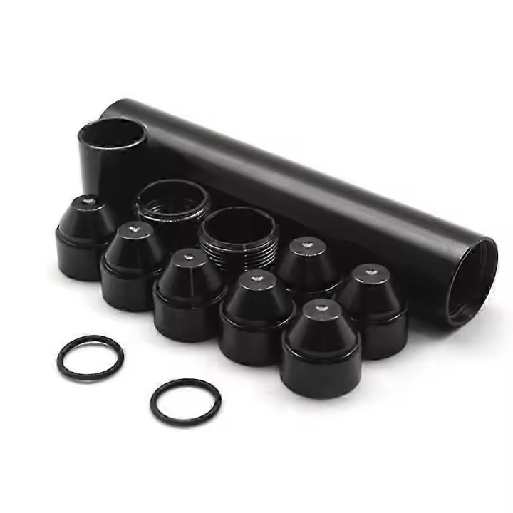 6 inch Aluminum Alloy Fuel Filter Kit 1/2-28 & 5/8-24 Threaded Caps for Automotive & DIY - 1
