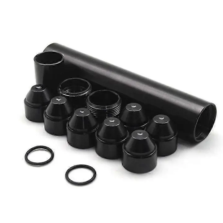 6 inch Aluminum Alloy Fuel Filter Kit 1/2-28 & 5/8-24 Threaded Caps for Automotive & DIY - 1