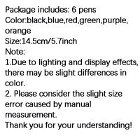 Set De 6 Bolígrafos De Gel Retráctiles Y Borrables 0.5mm Multicolor Tinta Magia Para Escuela Y Oficina Suministros De Escritura Con Mango Lavable - details 0