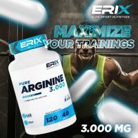 ERIX NUTRICION  ARGININE 3.000 MG 120 CAPS  VASO DILATADOR ARGININA  Energía Pre-entrenamiento  Favorece la Recuperación Muscular  Péptidos de Arginina de Rápida Absorción  Aminoácidos Esenciales - details 0