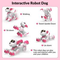 Perro robot de control remoto para niños, Perro robótico Interactive, RC robot con detección táctil, Ojos LED, Dance Y Música - details 0
