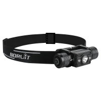 BORUiT HP300 L2 Linterna Frontal LED Recargable Tipo-C Impermeable Con 7 Modos Potentes Para Camping Caza Pesca Ciclismo - details 1