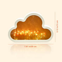 Lámpara De Ambiente Creativa De Tulipán Nube DIY Hecho a Mano Material Flor Decoración Para El Hogar Con Espejo Regalo De Cumpleaños O San Valentín - details 8