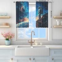 2pcs Cortina Astronauta Impresión Para Decoración De Hogar Tratamiento De Ventana Para Dormitorio Oficina Cocina Sala De Estar Y Estudio - details 10