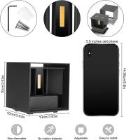 Aplique de pared LED de alambre de 6 W para interior y exterior, haz ajustable, Luz Blanca Cálida de 3000 K, Luz de pared LED, Coco de Doble cabeza, luz nocturna para el hogar. - details 0