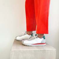 Zapatilla Corina blanca con gris , rojo y verde - details 3