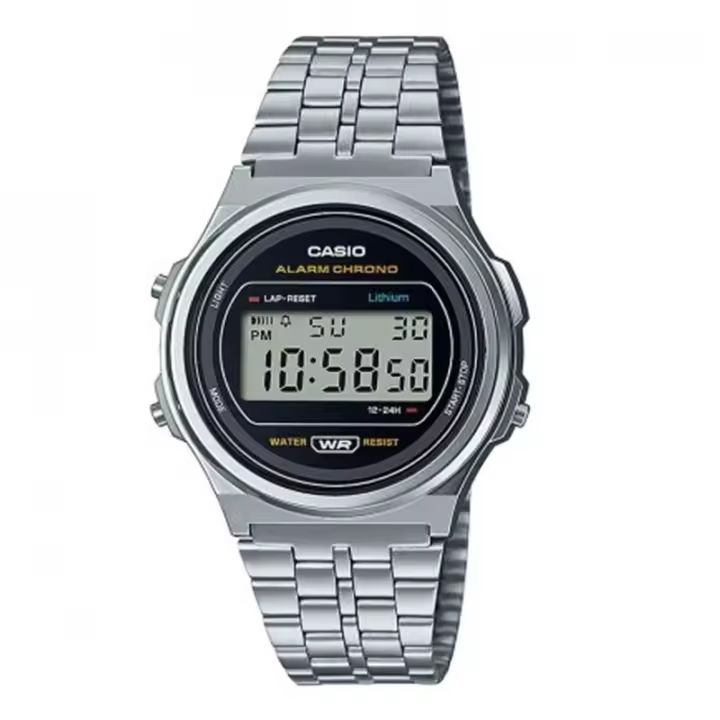 Casio Vintage A171WE-1AEF - Reloj Plateado Analógico Digital Resistente Al Agua para Mujer - 1