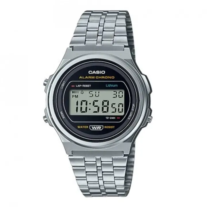 Casio Vintage A171WE-1AEF - Reloj Plateado Analógico Digital Resistente Al Agua para Mujer - 1