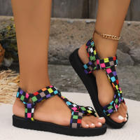 Sandalias De Verano Para Mujer Alpargatas Planas Con Cuerda De Lino Tallas Grandes Zapatos Casuales Para Playa Y Exterior - details 3