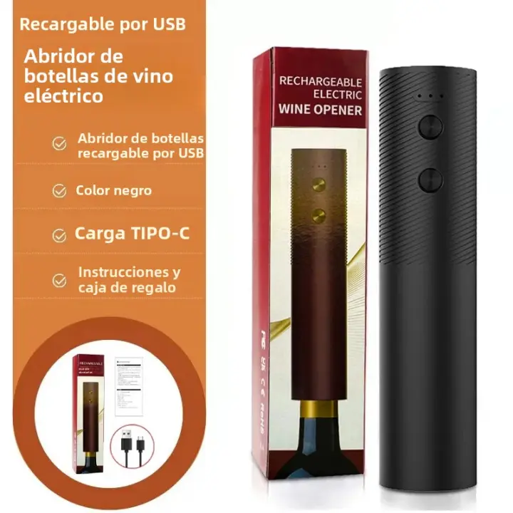 Abreventanas Eléctrico Recargable Automático Con Botón De Un Click Herramientas De Vino Para Cocina Productos De Mesa Sin Ingredientes Químicos De Origen China - 1