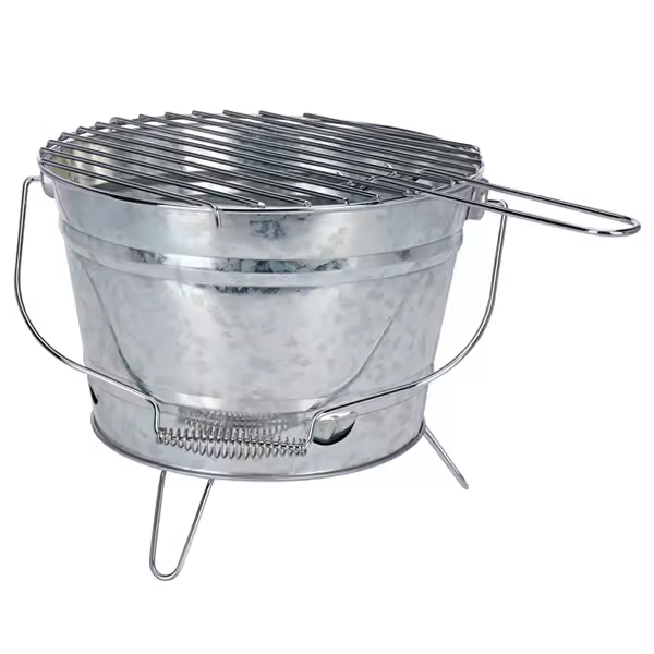 Bbq Barbacoa Cubo Zinc Con Patas 27 Cm - 1