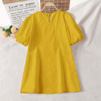 VONDA Vestido Mini De Verano Para Mujer Elegante Corto Con Mangas Flounce Estilo Casual Solido Cuello Redondo Vestido De Fiesta De Playa - details 12