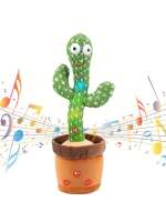 Juguete De Cactus Danzante Y Cantante Para Bebés Niños Y Niñas Registra Y Repite Lo Que Se Dice Juguete Vocal Sin Batería Unisex - details 1