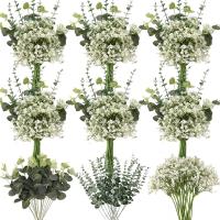 Juego De 30 Piezas De Flores Artificiales Para Novia Arco Iris De Plástico Para Decoración De Boda Jardín Mesa De Comedor Y Fiestas En Casa Estilo Peonia - details 10