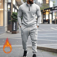Conjunto Deportivo Casual Para Hombres Verano Otoño Invierno Con Cierre De Cremallera Y Veludo Tejido De Poliéster Talla S a XXXL - details 135