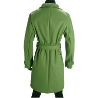 Abrigo De Mezclilla Para Mujer Invierno Cálido Chaquetas De Soltera Cuello Abajo Largo Ropa De Mujer Tipo De Cierre Doble - details 8