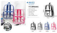 Mochila escolar de gran capacidad, mochila de viaje para exteriores, mochila impermeable de PVC transparente - details 1