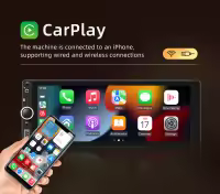 6.86 Inch Android Car Radio Wireless CarPlay/Android Auto WiFi Bluetooth Handsfree GPS FM RDS USB IPS Screen 1 Din MP5 Player - details 2