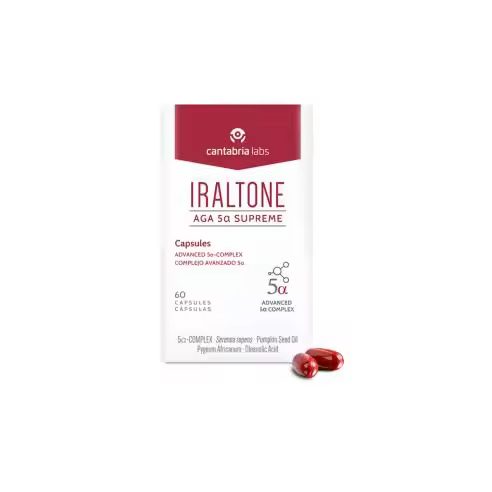 Iraltone AGA 5ALFA Supreme 60 Cápsulas - Complemento Alimenticio para la Caída Capilar Severa con Componente Hormonal - 1