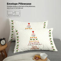Juego De Cama Navideño 3 Piezas Con Patrón De Árbol De Navidad (1 Funda De Edredón + 2 Fundas De Almohada) Set De Ropa De Cama Suave Y Cómoda - details 5