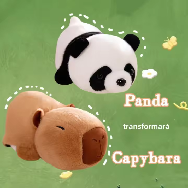 Juguete De Peluche Transformable De Panda Y Caimán Suave Compañero De Sueño Cómodo Decoración Divertida Para El Hogar Regalo Para Niños - 1