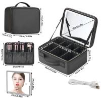 Estuche De Maquillaje Para Mujer Con Espejo Y Gran Capacidad LED Inteligente Estuche De Belleza Y Cuidado De La Piel Para Viajes Estilo Minimalista - details 2