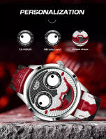 Reloj De Cuarzo LIGE 2025 Para Hombre Creativo Con Correa De Cuero Resistente Al Agua Diseño De Payaso Moda Casual Reloj Hombre - details 3