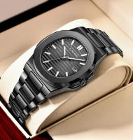 Reloj De Lujo LIGE Para Hombre 2025 Reloj De Pulsera De Acero Inoxidable Resistente Al Agua Con Luminosidad Y Fecha Cuadrado De Cuarzo - details 15