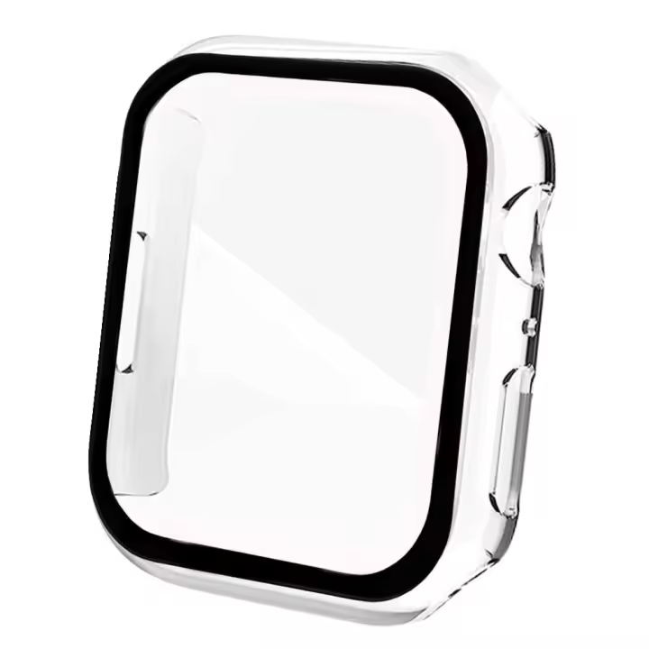 Ociodual Funda Protectora de PE con Cristal Templado Compatible con Relojes Inteligentes Aple Watch 4/5/6/SE (40mm) Transparente - 1