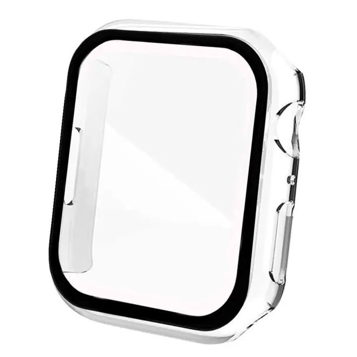 Ociodual Funda Protectora de PE con Cristal Templado Compatible con Relojes Inteligentes Aple Watch 4/5/6/SE (40mm) Transparente - 1