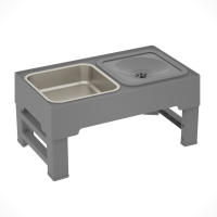 Comedero Doble para Mascotas - Ajustable en Altura, Antideslizante, Plegable - details 0