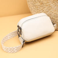 Bolso cruzado de piel auténtica para mujer, bandolera de diseñador de lujo, Color sólido, 100%, 2023 - details 3