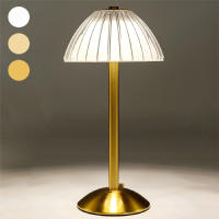 Lámpara De Mesa De Cristal Con Iluminación Tricromática Para Sala De Estar Y Dormitorio Luz Nocturna Sin Cable Protección Para Los Ojos Ajuste De Brillo Con Toque - details 0