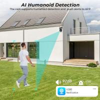 FGNS Camera Cámara con tarjeta Sim 4G, 4K, 8MP, lente Dual, cámara IP PTZ for exteriores, visión nocturna inteligente, protección de seguridad, cámara domo CCTV inalámbrica  del hogar IP CCTV cámara de Seguranca - details 5