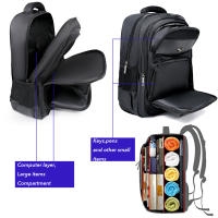 DREAMTRAVEL Mochila Gran Capacidad 30L - Combinación Bicolor Negro/Gris, Impermeable con Organización Multibolsillos | Portátil 15.6 - details 3