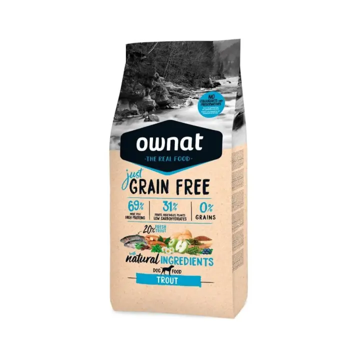 Alimento seco para perro OWNAT GRAIN FREE JUST , sin cereales , pienso nutritivo para darle a tu mascota una dieta equilibrada y saludable Platz K9 S.L. - 1