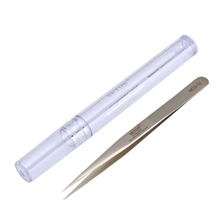 Aguja De Precisión VETUS MCS-12 De Acero Inoxidable Para Reparación De Electrónica Herramientas De Arco Colorido/Oro/Azul/Café Puntas Rectas - 1