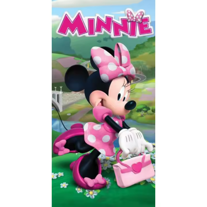 MINNIE MOUSE Toalla Playa Disney Microfibra Rosa 70 X 140 CM Para Playa ,Piscinas y Gimnasio Absorbente ,Ligera Rapido Secado - 1