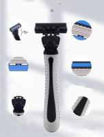 Afeitadora Manual De Seguridad Razor Clásica 6 Edges Para Hombres Y Mujeres Eliminación De Pelos En El Cuerpo Cabello Femenino Afeitado Corporal - details 1