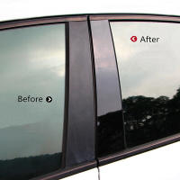 Kit De 6 Piezas De Adornos Para Ventanas Y Puertas De Coche En Negro Brillante Adecuado Para Ford Fusion 2014-2022 - details 1